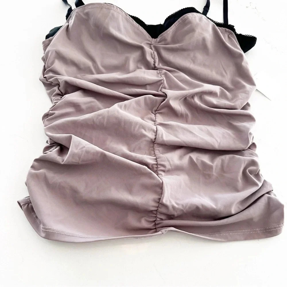 Miaou Renzo Tube Top | Taupe/Dusty Purple / XL - Picture 7 of 9